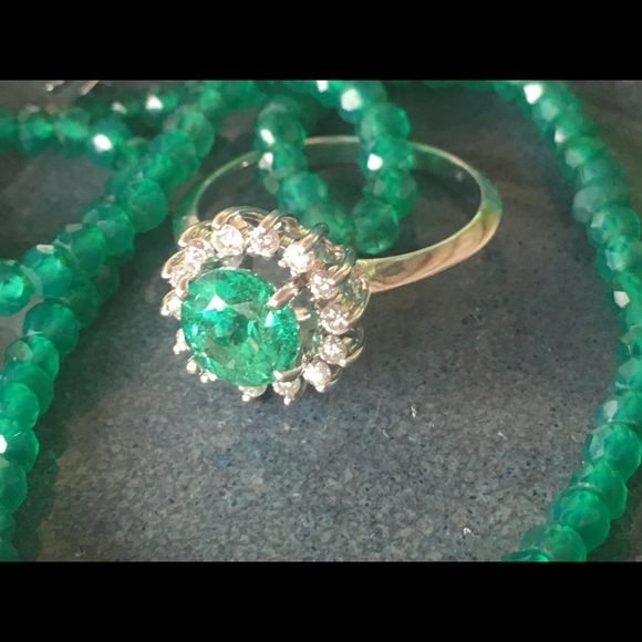 SOLD  SOLD SOLD  Emerald & Diamond Set - Picture 8 of 8